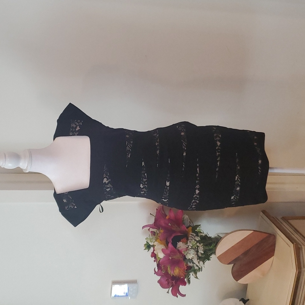 INC International Concepts Black, lace, bodycon dress (like New)